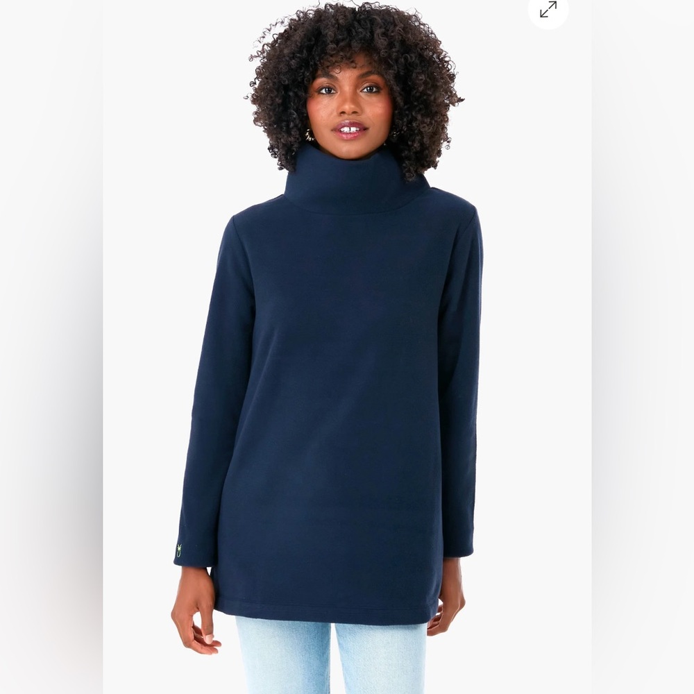 Dudley Stephens Navy Cobble Hill Tunic Vello Fleece Size S